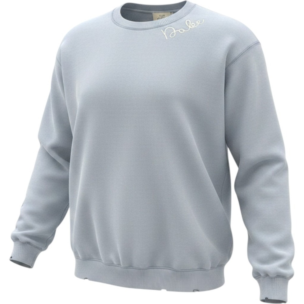 Sew Kitschy Duke DDMF Distressed Embroidered Sweatshirt Blue Small